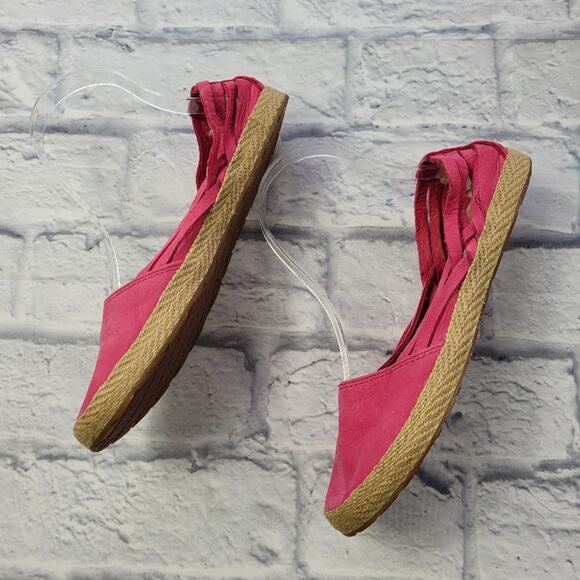 UGG Bright Barbiecore Pink Suede Tippie Espadrilles size 6 - Picture 6 of 15